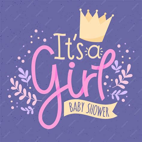 Baby Shower Para Niña Vector Gratis