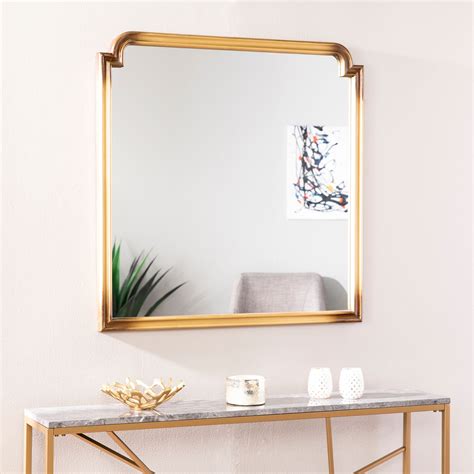 Loaka Art Deco Decorative Wall Mirror Transitional Gold