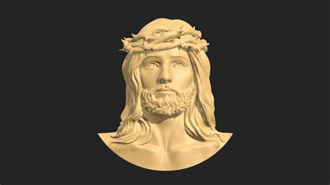 Jesus Head Pendant 3d Print Buy Royalty Free 3d Model By Frezzy