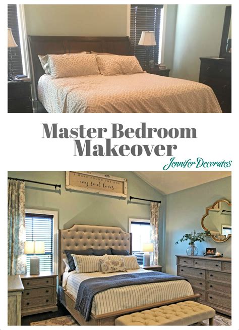 When decorating a living room that's limited in size, trying to fit everything i can make it feel cramped and cluttered. Complete master bedroom makeover from Jennifer Decorates ...