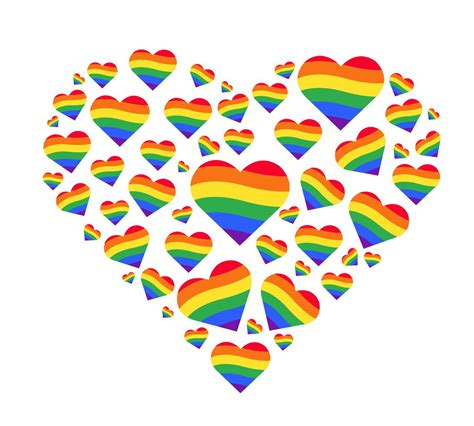 bandera del arcoiris Signo de orgullo gay LGBT corazón del arco iris Vector en Vecteezy