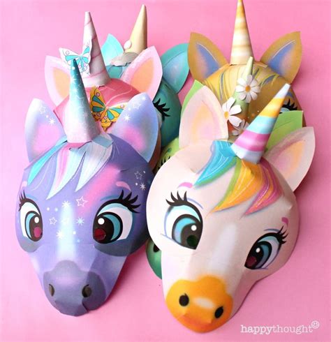 6 Printable Unicorn Masks Unicorn Crafts Kids Crafts Masks