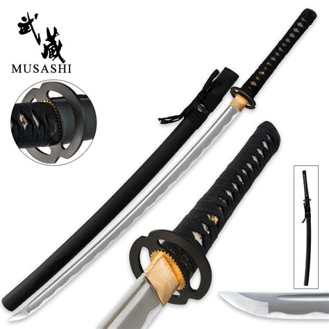 Bushido Musashi High Carbon Steel Unsharpened Iaito Katana True Swords