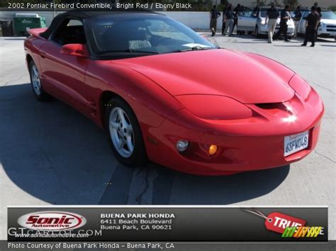 Black 2002 firebird trans am convertible. Bright Red - 2002 Pontiac Firebird Convertible - Ebony ...