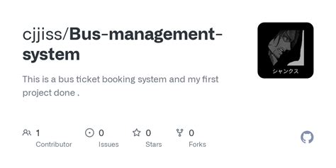Github Cjjiss Bus Management System This Is A Bus Ticket Booking System And My First Project