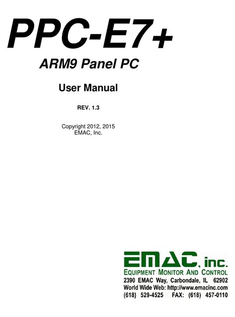 Emac Ppc E7 User Manual Pdf Download Manualslib