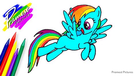 Rainbow Dash 5 Cara Menggambar Dan Mewarnai Gambar Kuda Poni Untuk