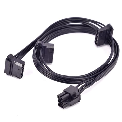 pcie 6 pin 1 to 3 molex ide power supply cable modular psu 4pin peripheral for corsair axi