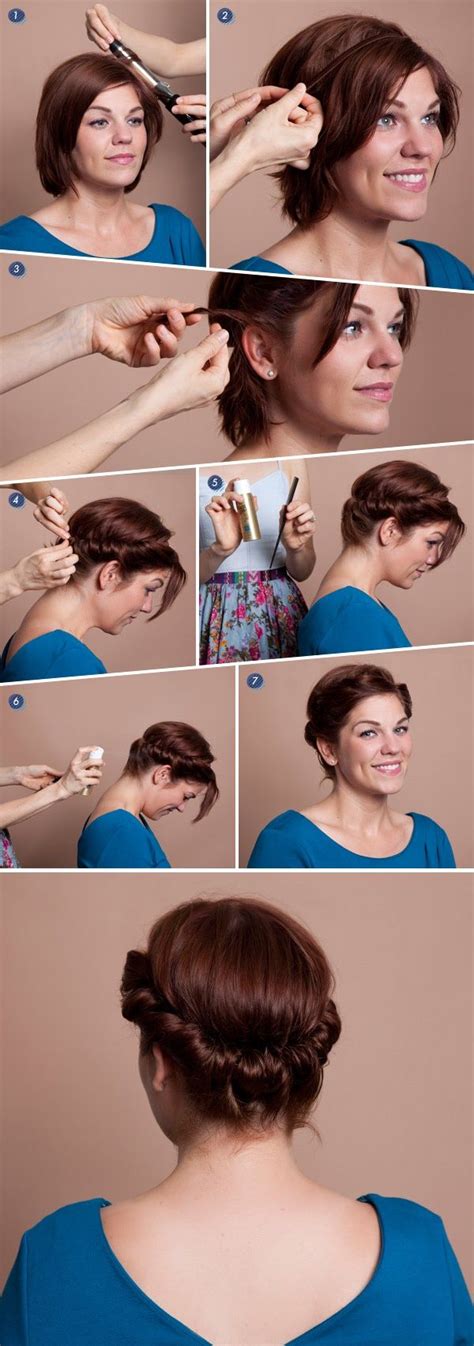Shortcut To Style Picture Perfect Short Hair Tutorials With Images Short Hair Updo