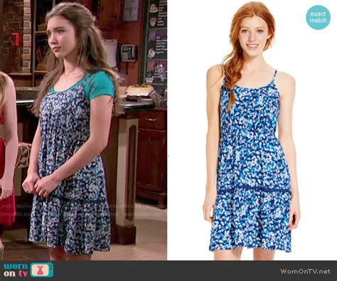 WornOnTV Rileys Blue Floral Dress On Girl Meets World Rowan Blanchard Clothes And Wardrobe