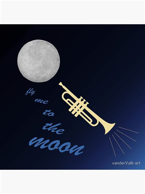 Fly Me To The Moon Poster By Vandervalk Art Redbubble