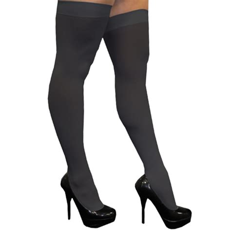 black thigh high stockings — the costume company
