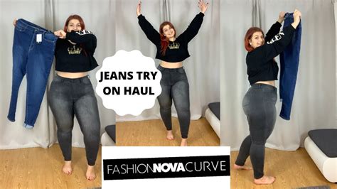 Fashion Nova Curve Jeans Try On Haul With Ioana Youtube