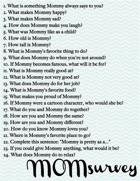 Funny Things To Ask Your Mom