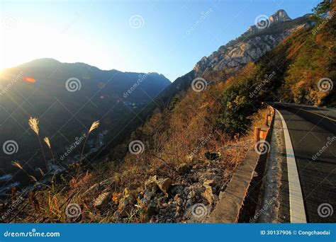 Winding Road And Sunset Of Mountain Royalty Free Stock Image Image
