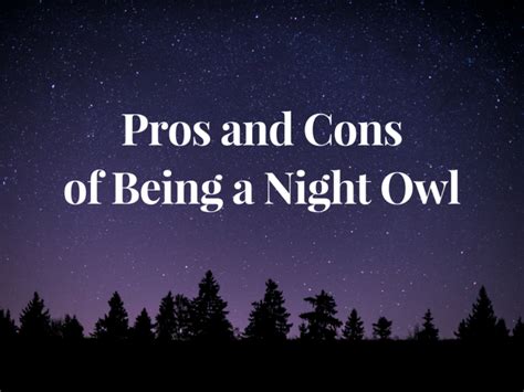 Pros And Cons Of Being A Night Owl Etc Expo