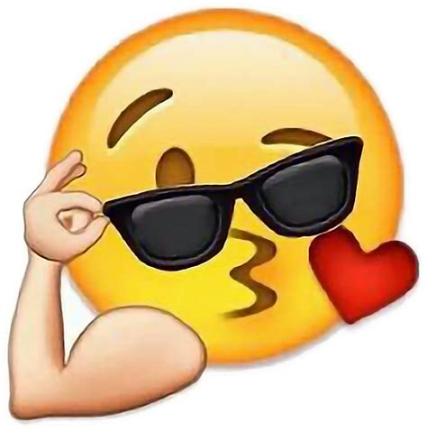 Love Sexy Emoji Kiss Sunglasses Sticker By Millebow