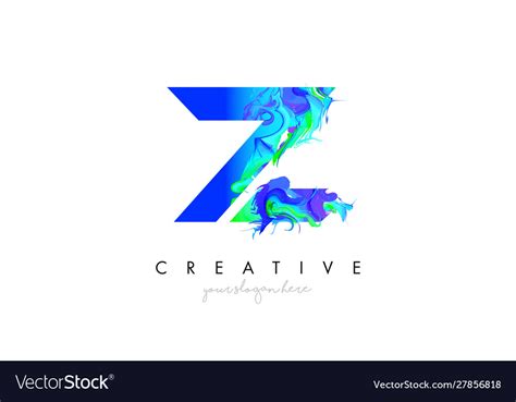 Z Letter Icon Design Logo With Creative Artistic Vector Image