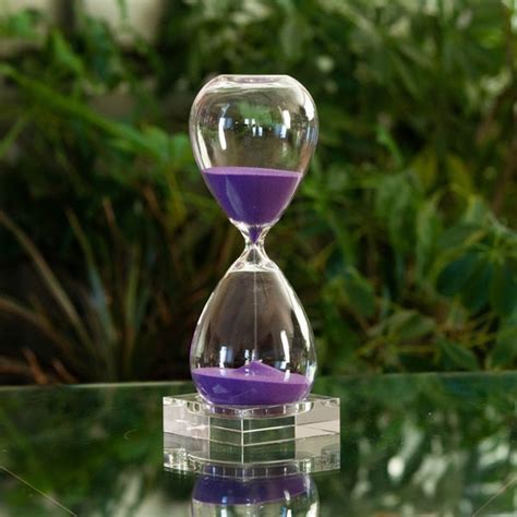 Freestanding Hourglass With Purple Sand 60 Minute Justhourglasses