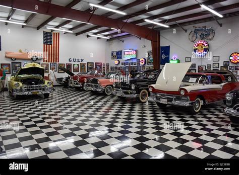 1950s cars on display at the Benson Car Museum in Greer, South Carolina