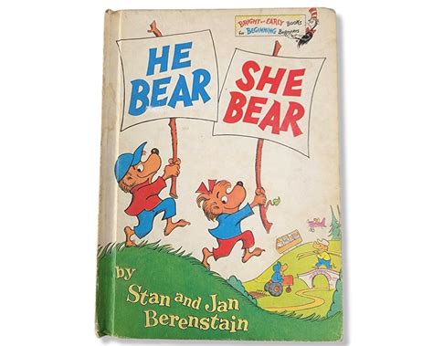 Vintage He Bear She Bear Book Stan And Jan Berenstain Etsy