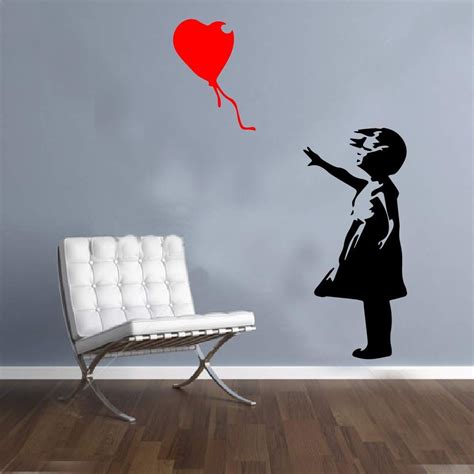 Banksy Girl With Floating Balloon Wall Sticker Decal Banksy Art Uk