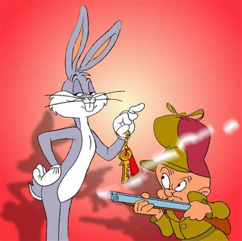 Elmer Fudd And Bugs Bunny Cartoon Icons Cartoon Characters Fictional