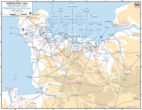 Map Of The Battle Of Normandy This Map Shows The Routes That The