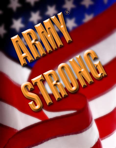 Us Army Strong Flag By George Robinson