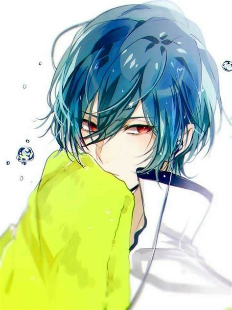 Pin By Moonandstar On Anime Blue Hair Anime Boy Anime Guy Blue Hair