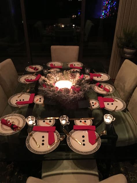 Check spelling or type a new query. Snowman Table Setting 2017 | Christmas table decorations ...
