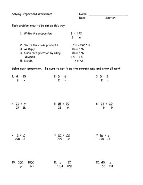 Ratio Worksheets Grade 6 With Answers