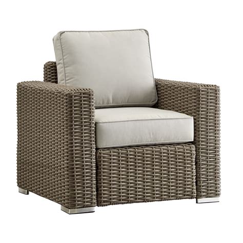 Outdoor wicker patio arm chair shown in green , whitewash , brown , white stock #4178ac. Darby Home Co Rathdowney Wicker Outdoor Occasional Arm ...