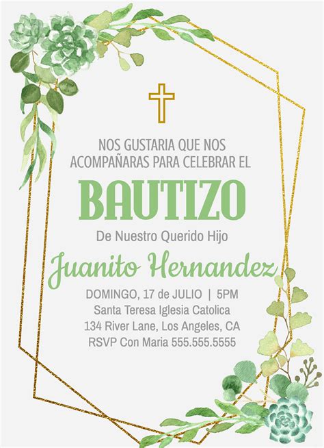 Bautizo Niño Invitacion Printable Invitation Bautismo Spanish Etsy