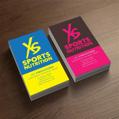 Fitness trainer perfect body professional grunge business card. XS® Sports Nutrition Business Cards (250 cards) - XSGear