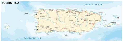Ilustración De Mapa De Carreteras De Puerto Rico Y Más Vectores Libres