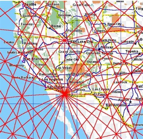 Ley Lines Map Texas New River Kayaking Map