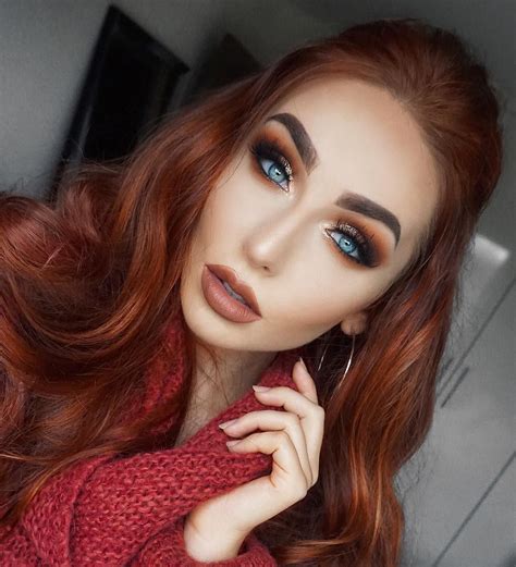 Red hair (or ginger hair) occurs naturally in one to two percent of the human population, appearing with greater frequency (two to six percent). With love, _____ • | Red hair blue eyes makeup, Ginger ...