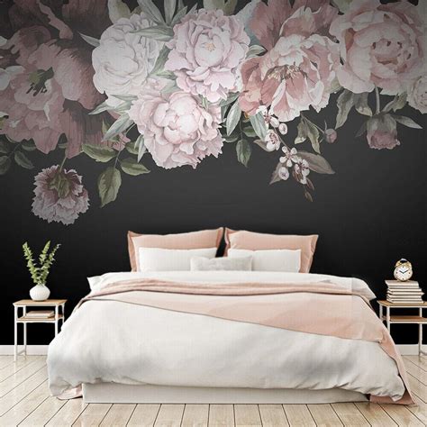 Dark Floral Wallpaper Removable Peel And Stick Self Adhesive Watercolor