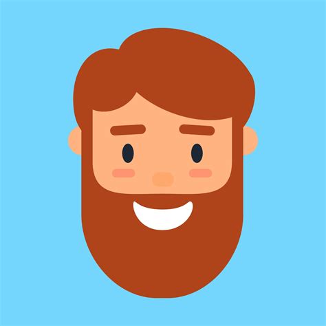 Cartoon Avatar Of Smiling Beard Man Profile Icon 2275816 Vector Art At