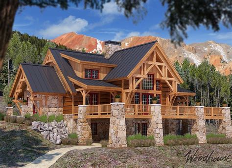 Mistymountain Woodhouse The Timber Frame Company Rustic House