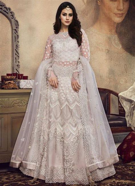 Maxi, midi and knee length dresses for church, bridesmaids, nursing moms, to wear to work, etc. White Long Choli Designer Lehenga | Indian Designer ...