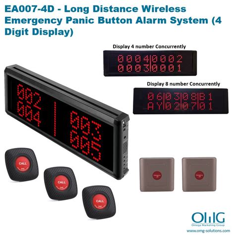 Ea007 4d Omg Long Distance Wireless Emergency Panic Button Alarm