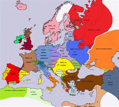 Map Of Europe In Year 1400 Mapa De Europa Mapas Del Mundo Mapa Images