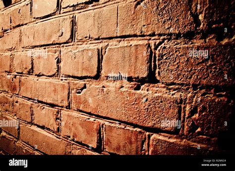 Old Red Textured Brick Wall Stock Photo Alamy