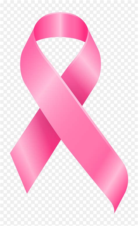 Breast Cancer Awareness With Realistic Ribbon On Transparent Png