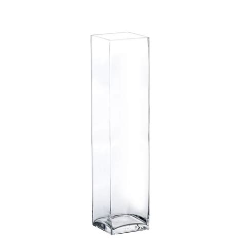 24 Inch Tall 4 75 Inch Square Glass Centerpiece Wedding Vase