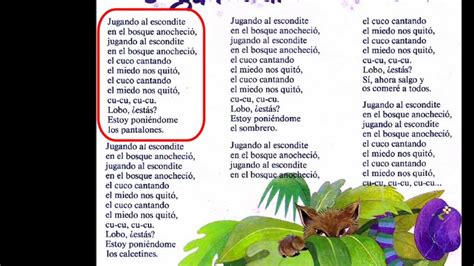 Spanish Nursery Rhymes With Lyrics Jugando Al Escondite Youtube