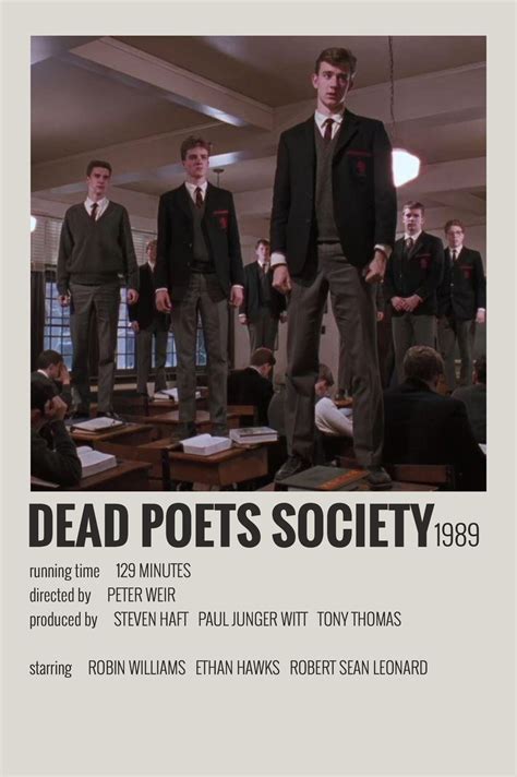 Dead Poets Society In 2020 Film Posters Minimalist Iconic Movie