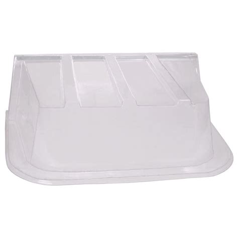 Rectangular plastic basement window cover offers a convenient substitution during harsh weather. Shape Products 53 in. x 38 in. Polycarbonate Egress Dome ...